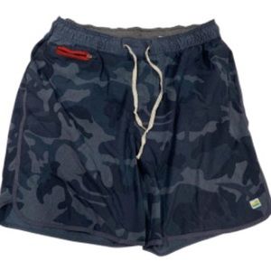 Vuori Mens Shorts, Size XL, Navy Camo